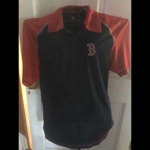 Boston Red Sox 1/4 button polo unisex medium